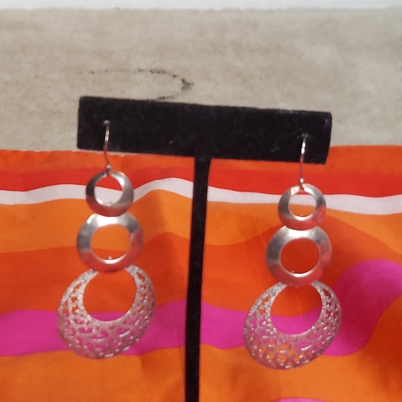 Vintage Sterling Silver Filigree Cascade Earrings - Picture 10 of 14